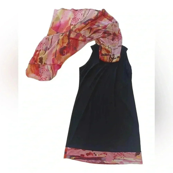 Artex Sleeveless multicoloured Sheer Maxi Dress Size Medium - Picture 7 of 10